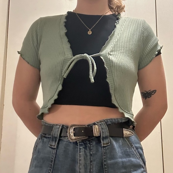 mint green tie top! - Picture 1 of 3